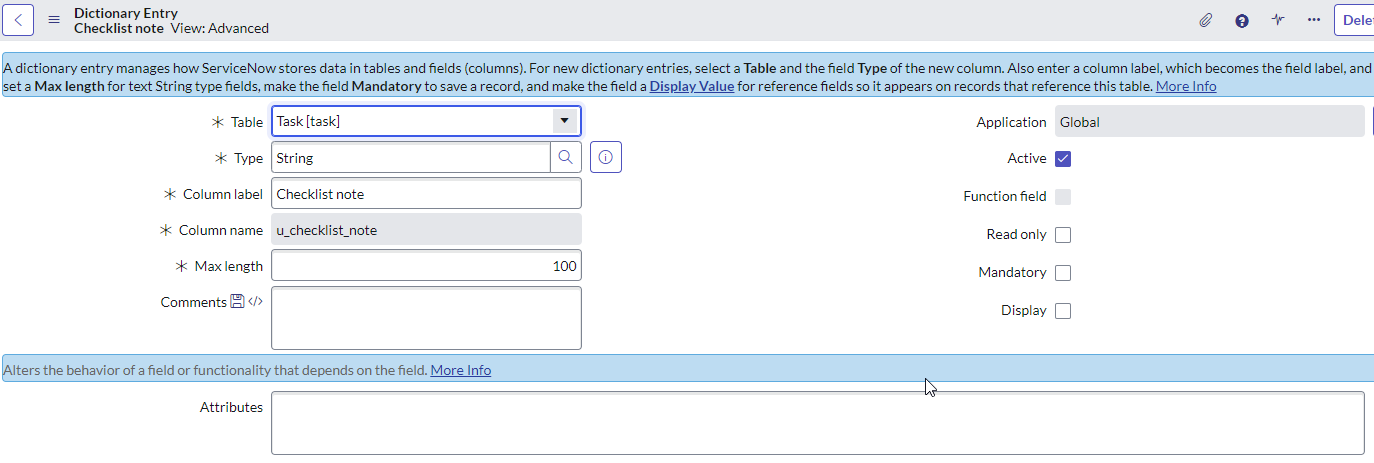 ServiceNow Checklists: Using a checklist field instead of writing to ... image.